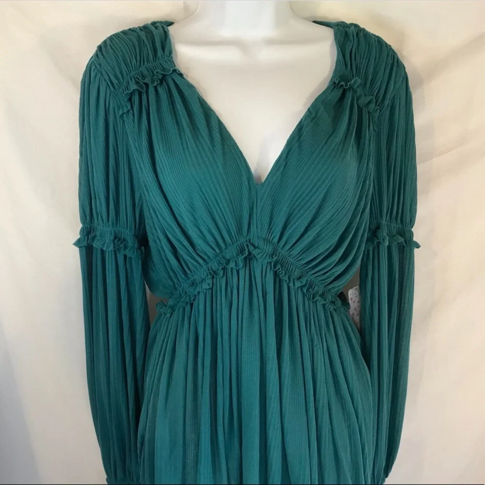 Free People Day Dreaming Top Teal NWOT